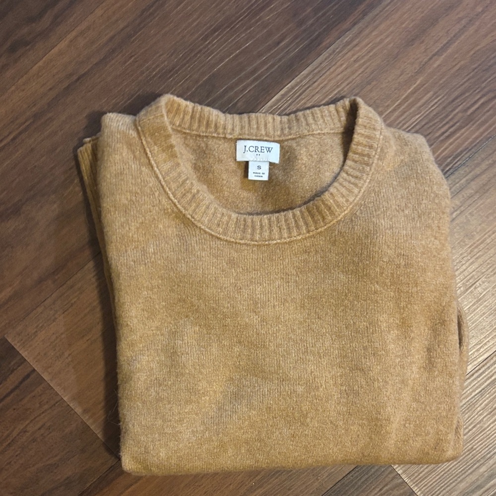 J. Crew Women's Golden Brown Crew Neck Sweater